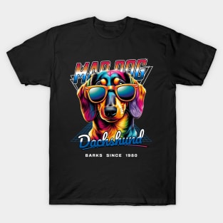 Mad Dog Dachshund Dog T-Shirt